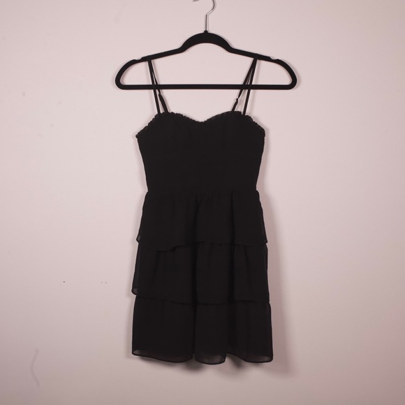 American Eagle Bustier Ruffle LBD - Picture 2 of 7